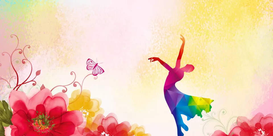 pngtree colorful gorgeous dancer silhouette dance enrollment poster background material image 161694 jpg